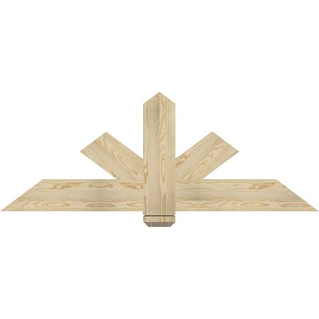 Ekena Millwork Kennewick Rough Sawn Timber Gable Bracket, Douglas Fir, 60"W x 22"H x 2"D x 6"F, 9/12 Pitch GBW060X22X0206KEN00RDF
